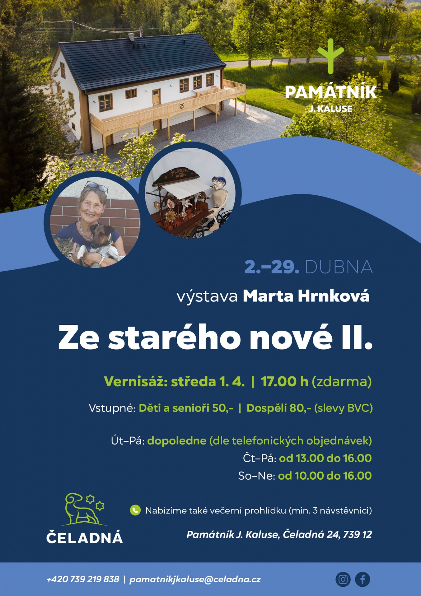 Výstavy v Památníku Josefa Kaluse – výtvarnice Marta Hrnková