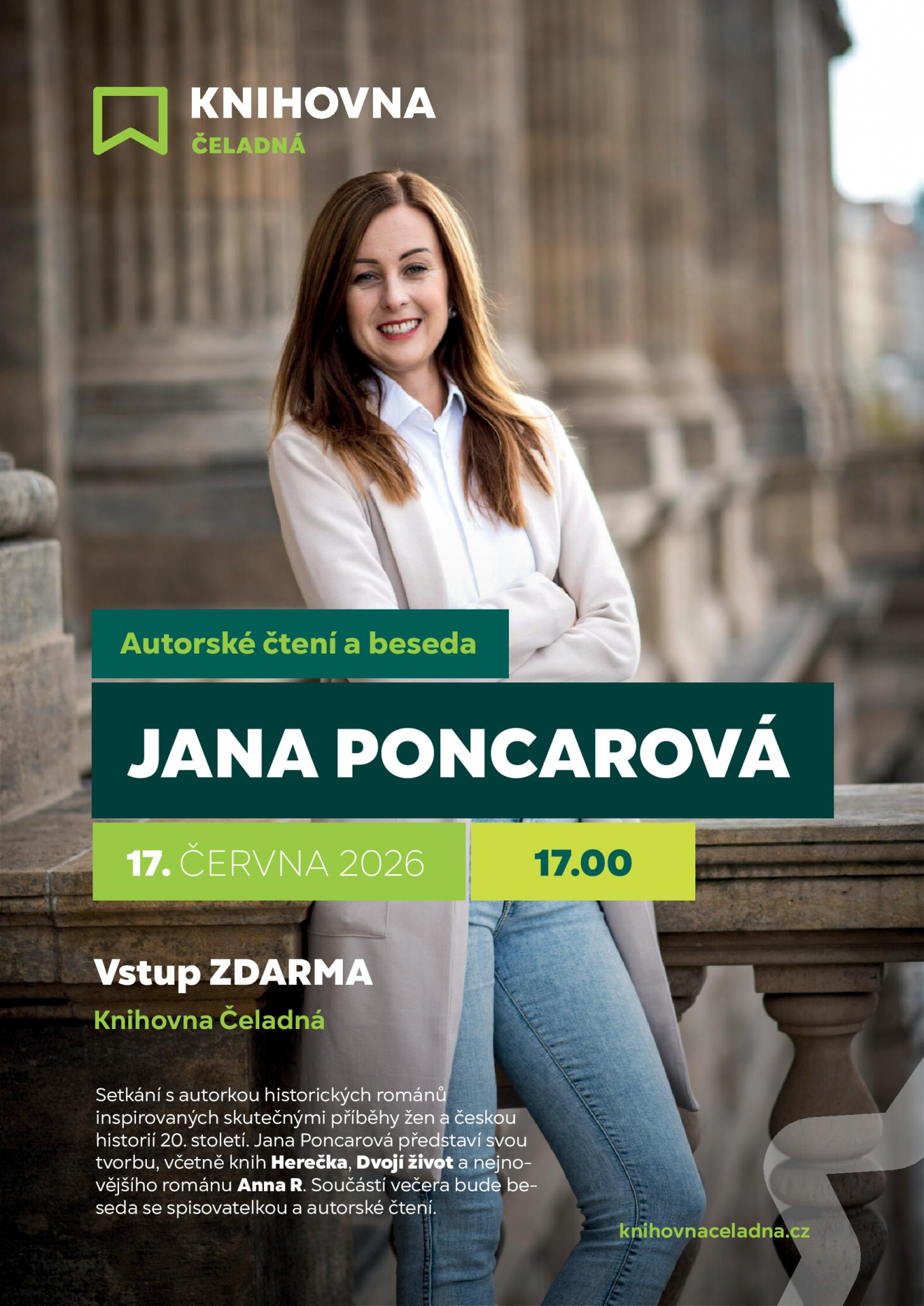 Jana Poncarová – autorské čtení a beseda