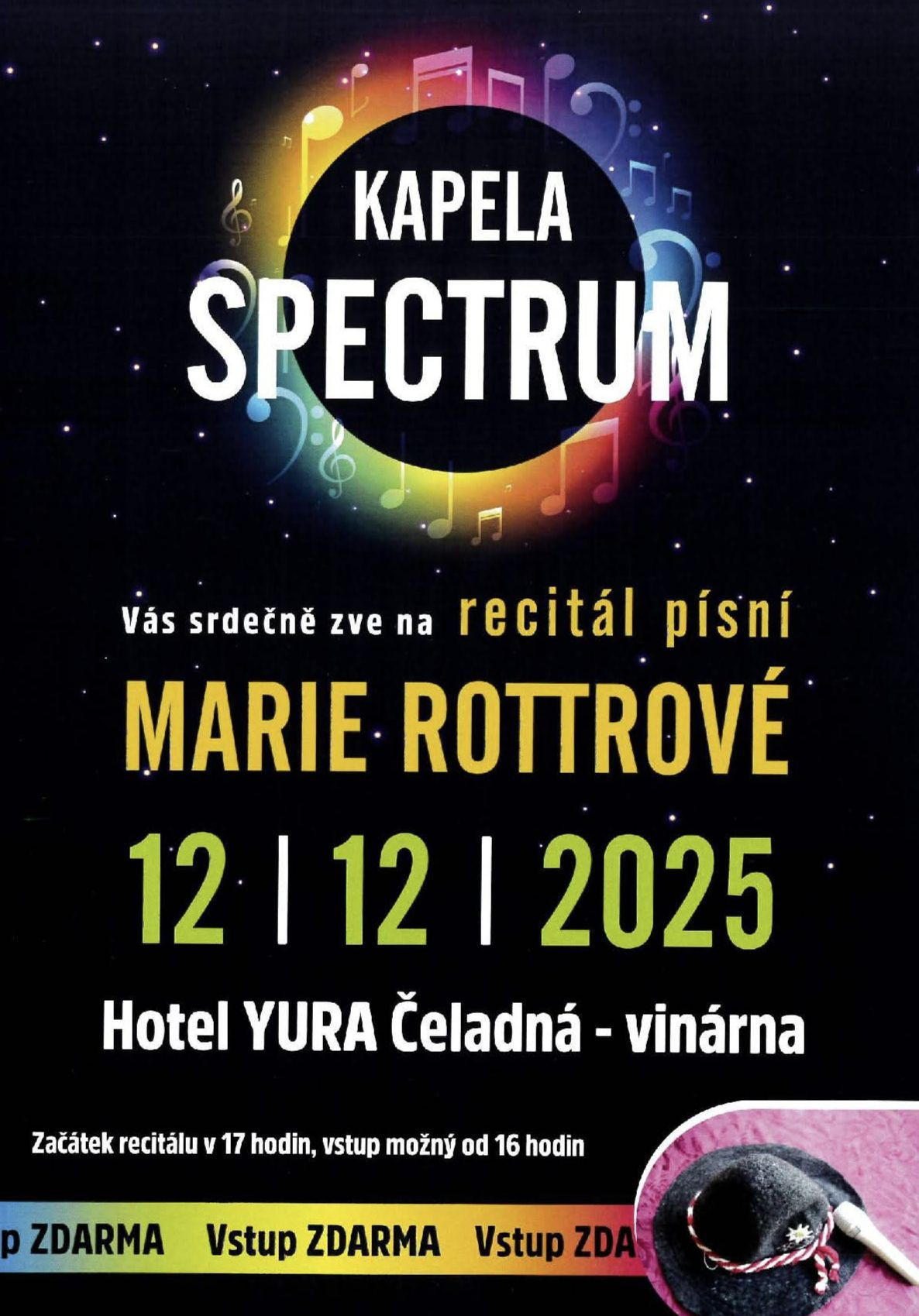 Recitál písní Marie Rottrové v podání Blanky Baňkové (kapela Spectrum)