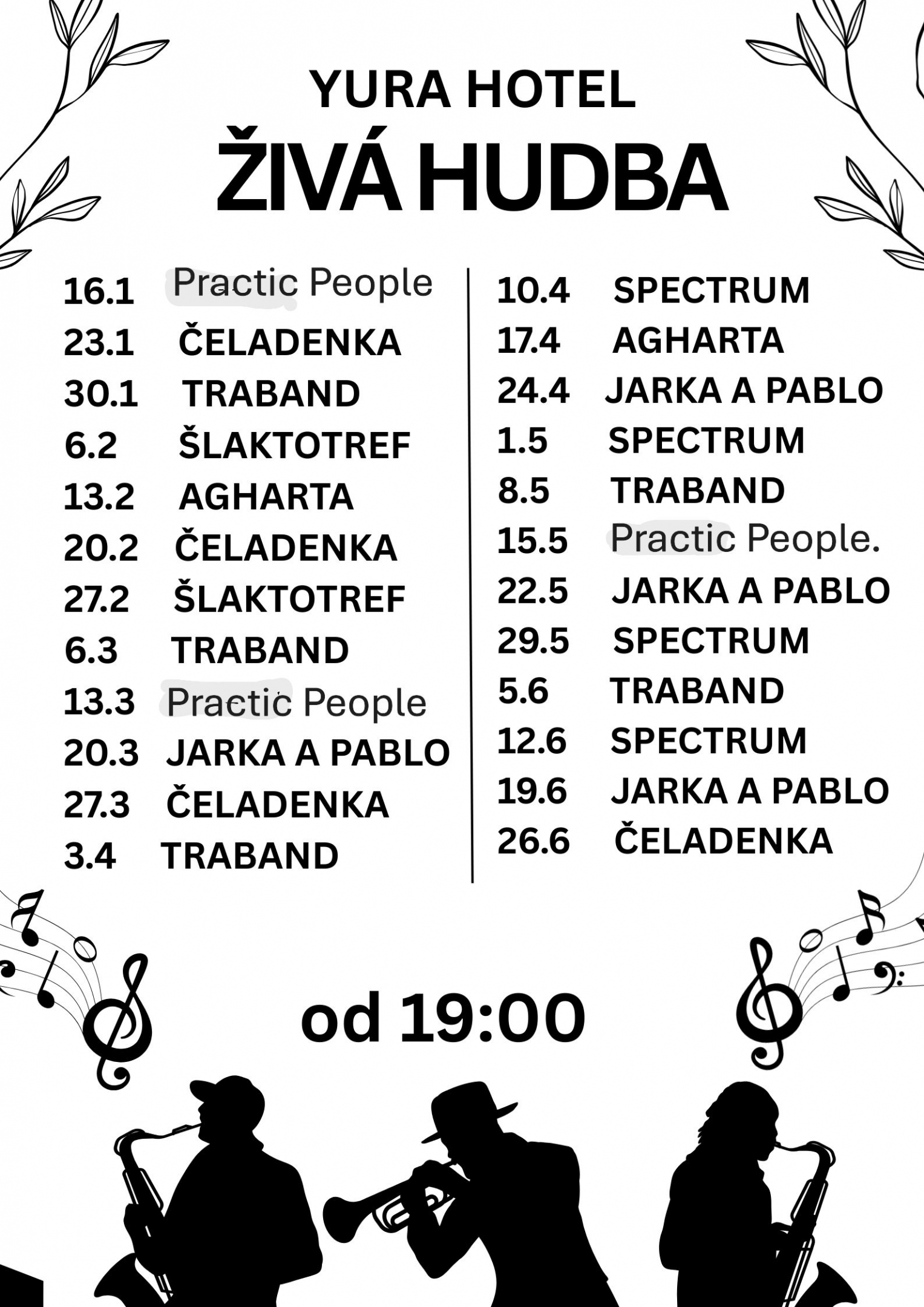 Živá hudba v YURA Hotel Čeladná
