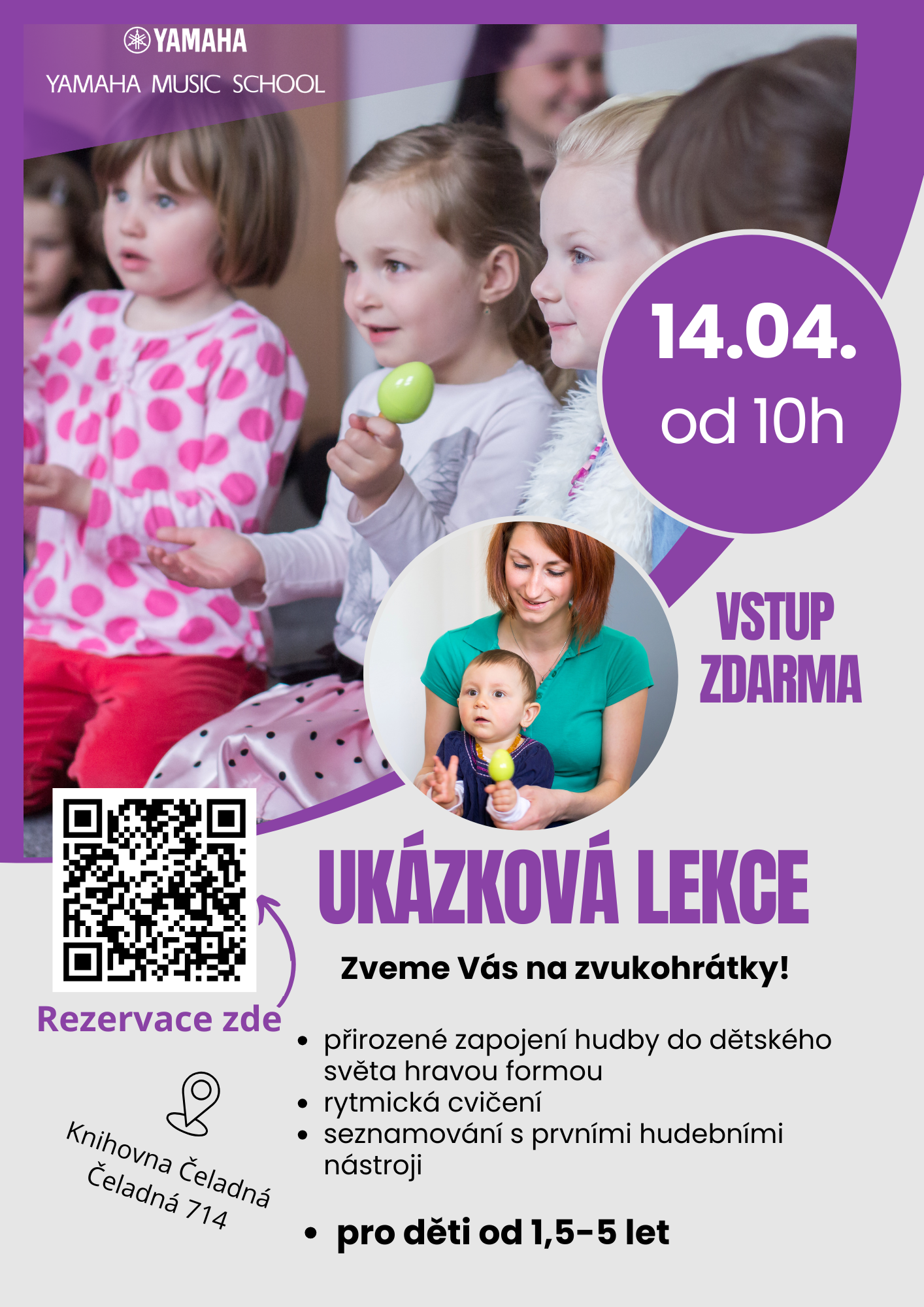 Ukázková lekce Yamaha pro nejmenší