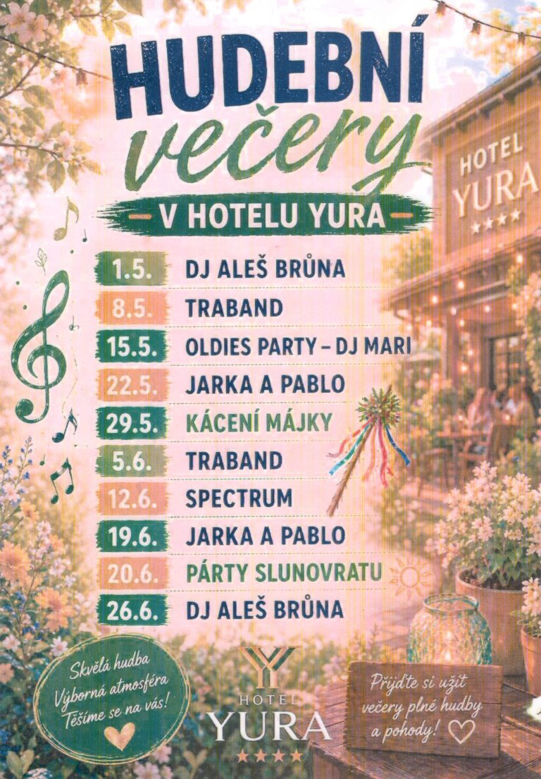 Páteční hudební večery v hotelu Yura Čeladná
