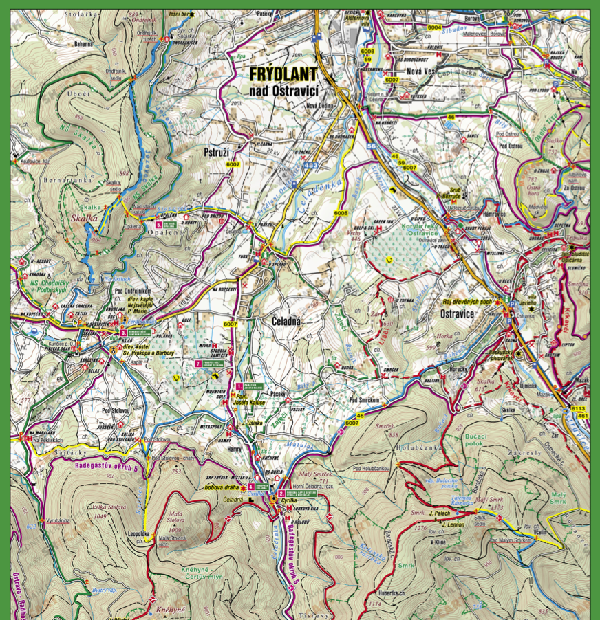 Mapa Čeladné